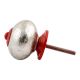 Silver Red Fitting Round Ceramic Knob